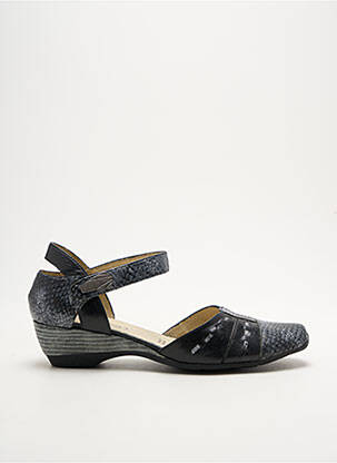 Sandales/nu pieds matière lisse talon de 4 à 6cm noir GEO-REINO femme