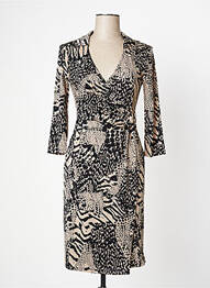 Robe mi-longue manches 3/4 manches 3/4 noir MORGAN femme