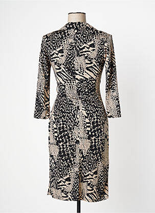 Robe mi-longue manches 3/4 manches 3/4 noir MORGAN femme