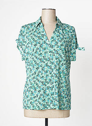 Top stretch manches courtes vert DIANE LAURY femme