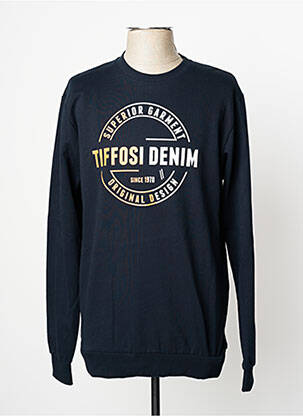 Sweat-shirt sans capuche bleu TIFFOSI homme
