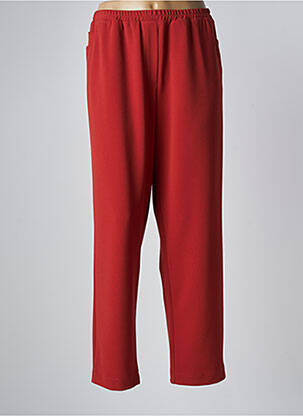 Pantalon droit stretch taille normale orange FRANCK ANNA femme