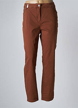 Pantalon droit marron COPENHAGEN pour femme