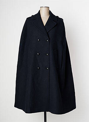 Manteau long bleu CAROLL pour femme