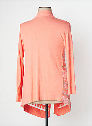 Gilet manches longues col châle rose WEILL femme