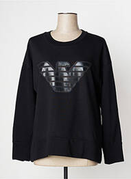 Pull finition bords-côtes manches longues noir ARMANI femme
