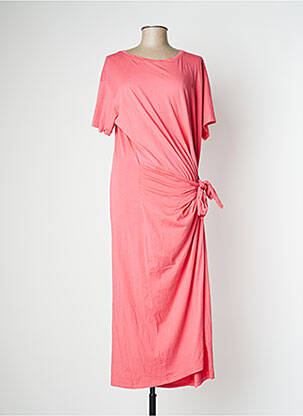 Robe longue manches courtes manches courtes rose RALPH LAUREN femme