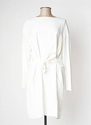 Robe mi-longue manches longues manches longues beige ARMANI femme