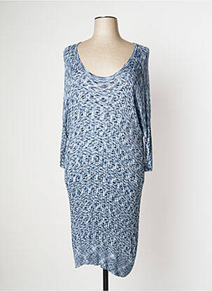 Robe mi-longue manches 3/4 manches 3/4 bleu WEILL femme