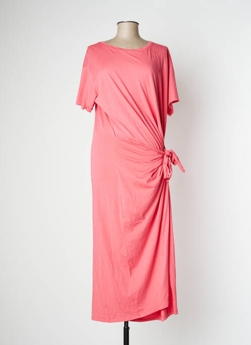 Robe longue manches courtes manches courtes rose RALPH LAUREN femme