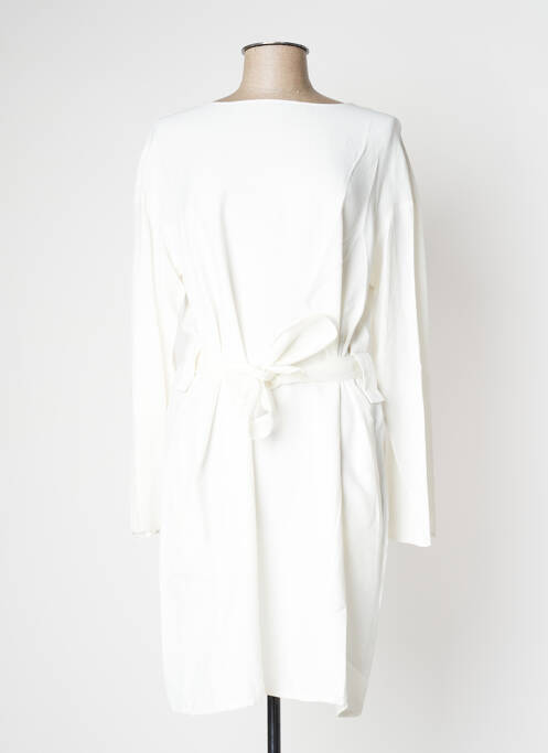 Robe mi-longue manches longues manches longues beige ARMANI femme