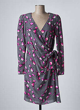 Robe mi-longue gris EMPORIO ARMANI pour femme