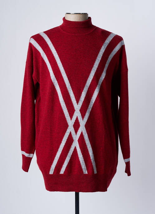 Pull col roulé rouge TOMMY HILFIGER pour homme