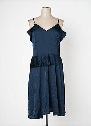 Robe mi-longue bleu ICHI femme