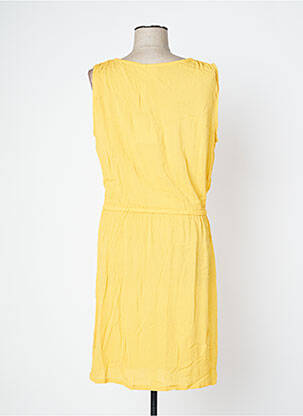 Robe mi-longue jaune ICHI femme