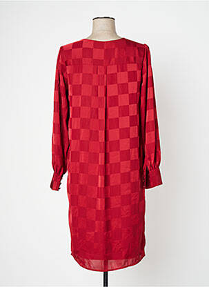 Robe mi-longue rouge ICHI femme