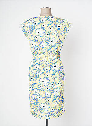 Robe mi-longue jaune ICHI femme