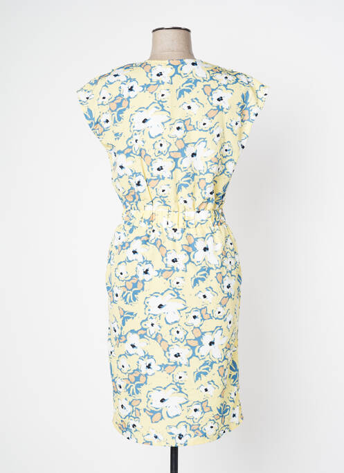 Robe mi-longue jaune ICHI pour femme