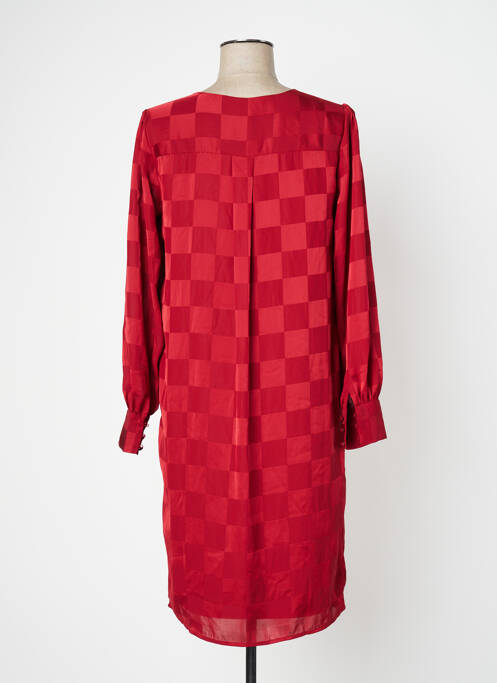 Robe mi-longue rouge ICHI pour femme
