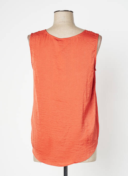 Top orange ICHI pour femme