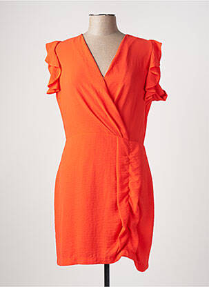 Robe mi-longue orange MORGAN pour femme