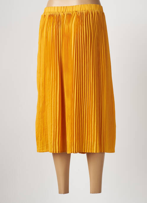 Jupe mi-longue jaune ICHI pour femme