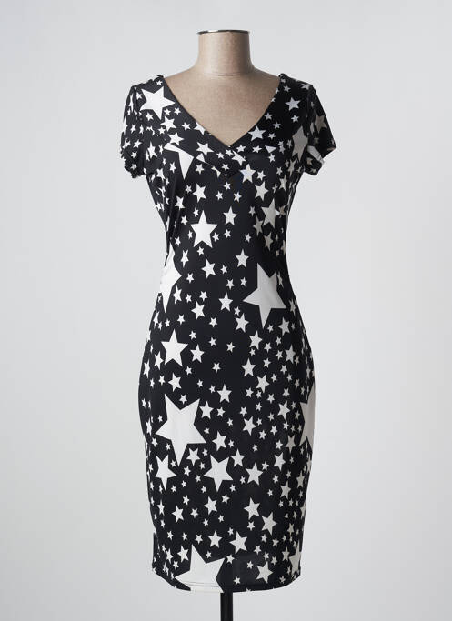 Robe mi-longue noir MANIGANCE pour femme