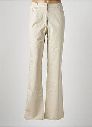 Pantalon droit beige FLEUR DE SEL femme