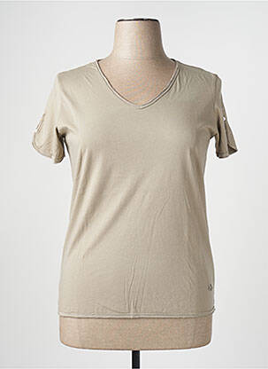 T-shirt beige FLEUR DE SEL pour femme