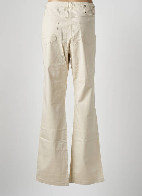 Pantalon droit beige FLEUR DE SEL femme