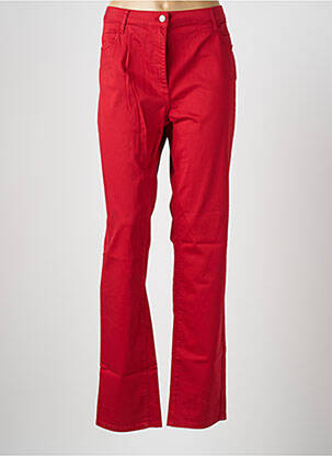 Pantalon slim tissage popeline taille normale rouge PAUPORTÉ femme