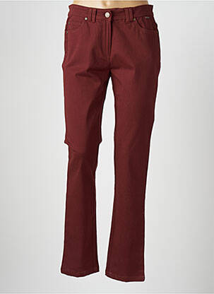Jeans coupe slim stretch taille normale marron AGATHE & LOUISE femme