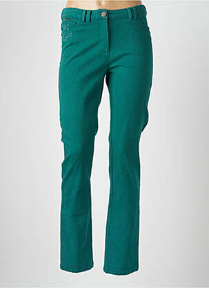 Jeans coupe slim stretch taille normale vert AGATHE & LOUISE femme