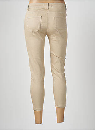 Jeans skinny taille haute taille haute beige LAUREN VIDAL femme