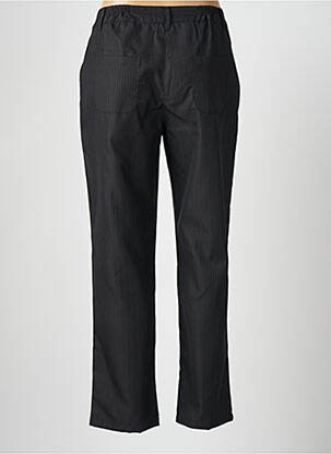 Pantalon droit tissage crêpe taille normale noir AGATHE & LOUISE femme