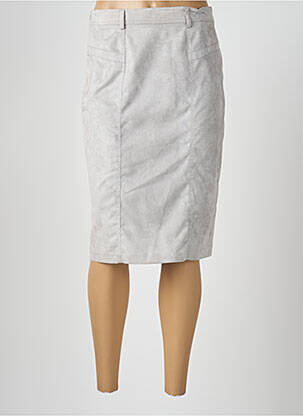 Jupe mi-longue taille à pinces gris JEAN DELFIN femme