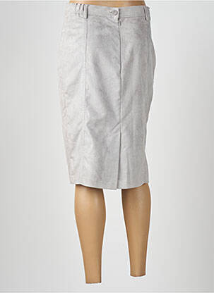 Jupe mi-longue taille à pinces gris JEAN DELFIN femme