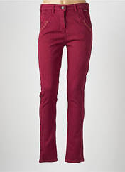 Jeans coupe slim rouge AGATHE & LOUISE pour femme seconde vue