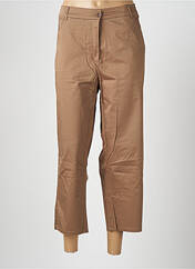 Pantalon 7/8 marron FLEUR DE SEL pour femme seconde vue