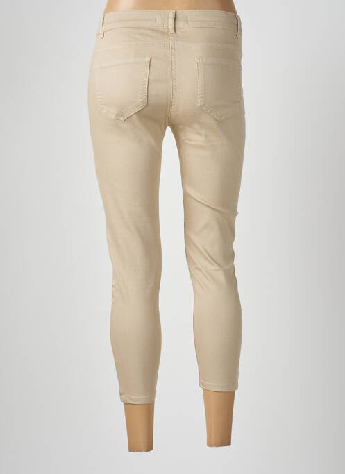 Jeans skinny taille haute taille haute beige LAUREN VIDAL femme