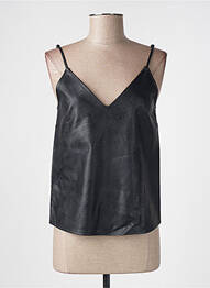 Top col v fines bretelles noir SYMBIOSE femme