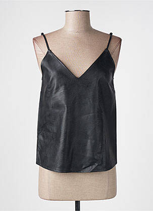 Top col v fines bretelles noir SYMBIOSE femme