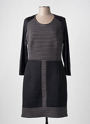 Robe mi-longue manches longues manches longues noir MERI & ESCA femme