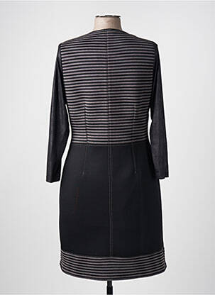 Robe mi-longue manches longues manches longues noir MERI & ESCA femme