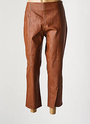 Pantalon 7/8 slim marron SYMBIOSE femme