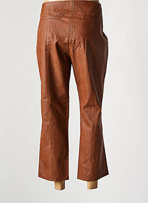 Pantalon 7/8 slim marron SYMBIOSE femme