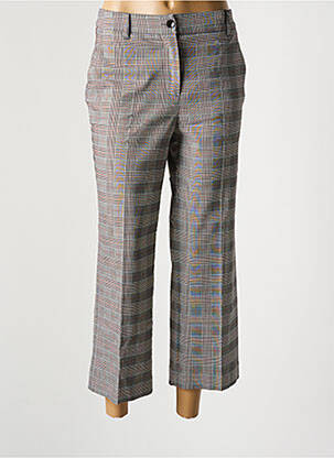 Pantalon 7/8 fermeture zippée sous rabat boutonné gris OLSEN femme