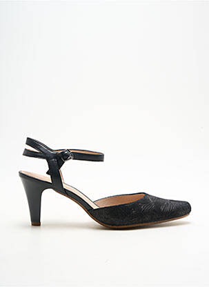 Sandales/nu pieds tissage satiné talon de 7 à 9cm noir SWEET femme