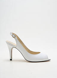 Escarpins tissage satiné talon de 7 à 9cm blanc XAVIER DANAUD femme