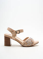 Sandales/Nu pieds beige DESIREE pour femme seconde vue